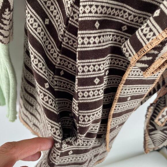 Gimmicks by BKE Womens Pieced Open Front Cardigan Sz S Belted Multicolor Print - Picture 6 of 7